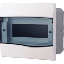 Quadro Distribuição Embutir 9 DIN ou 6 NEMA Tramontina Porta Transparente Tramontina