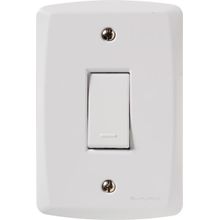 Conjunto 4x2 1 Interruptor Simples 10A 250V Tramontina Lux2 Branco Tramontina