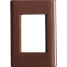 Placa 3 Postos 4x2 Tramontina Giz Madeira sem Suporte Tramontina