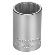 Soquete Estriado Aço Cromo Vanádio 19/32" - Encaixe 1/2" Tramontina PRO Tramontina