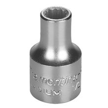 Soquete Estriado Aço Cromo Vanádio 7/16" - Encaixe 1/2" Tramontina PRO Tramontina