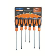Jogo Chaves Fenda Ultragrip Plus 6 Peças Tramontina PRO Tramontina