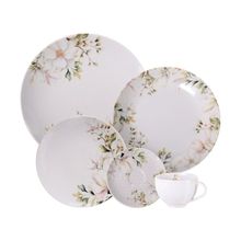 Aparelho Jantar Tramontina Magnólia Porcelana Decorada 30 Peças Tramontina