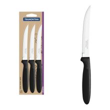 Conjunto Facas Churrasco Tramontina Ipanema Inox Cabos Preto 3 Peças Tramontina