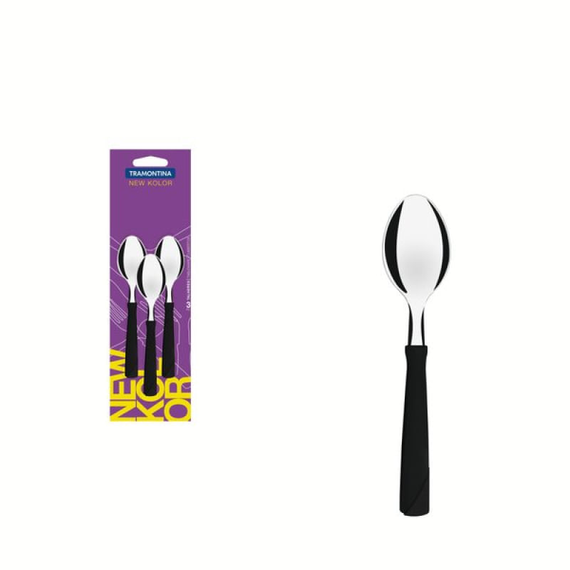 Conjunto De Colheres Para Chá New Kolor Com Lâminas Em Aço Inox E Cabos De Polipropileno
