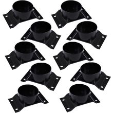 Kit 10 Chapinhas Chapa Elevada com Tubo Fixação Pés Palito Rosca 5/16 Preto G59