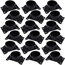 Kit 18 Chapinhas Chapa Elevada com Tubo Fixação Pés Palito Rosca 5/16 Preto G59