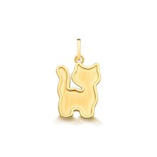 Pingente de Ouro 18k Gato