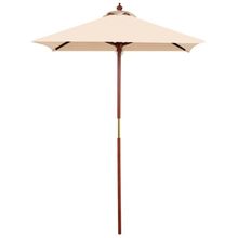 Ombrelone 2,0m Tramontina Madeira Poliéster Quadrado Bege sem Base Tramontina