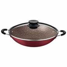 Wok Tramontina Paris Antiaderente Starflon Max Vermelho Tampa Vidro 36cm 6,0L Tramontina