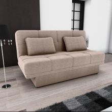 Sofá-cama Sany 3 Lugares Reclinável com Baú Bouclê Marrom - Matrix