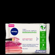 Nivea Lenco Demaquilante Limpeza Rosa 1x25