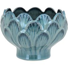 Cachepô Cerâmica 10x15x15cm Azul