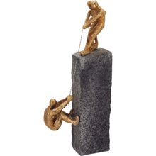 Escultura Resina 35x7x5 cm Dourado