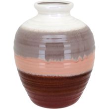 Vaso Cerâmica 26x20x20cm Marrom