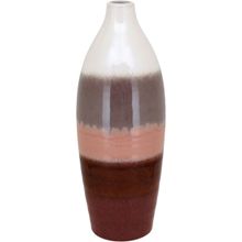 Vaso Cerâmica 38x13x13cm Marrom