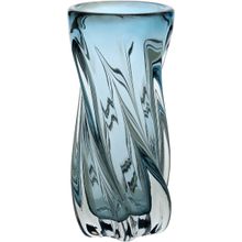 Vaso de Vidro 22x10x10cm Azul - AZUL