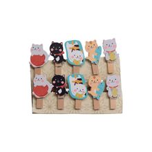 Prendedor Decorativo Gatinho Médio com Dez Peças - Western