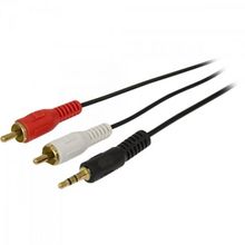 Cabo P2 Estéreo x 2 RCA Macho 1,8m Preto Storm pacote Com 10