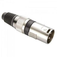 Conector Cannon Macho Corpo Metálico YS1058A Preto Genérico pacote Com 5