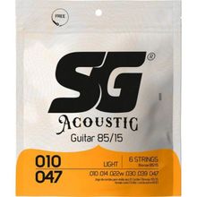 Encordoamento Para Violão em Aço .010 Light Bronze 85/15 SG