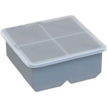 Forma de Gelo com Tampa Silicone 5x11x11cm Cinza