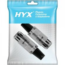 Conector XLR Fêmea 3 Pólos Niquelado HX028F HYXPCT / 2