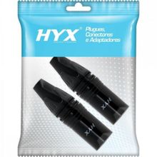 Conector XLR Macho 3 Pólos Niquelado HX081M Preto HYXPCT / 2