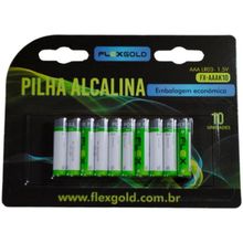 Pilha Alcalina 1,5V AAA (Com10 Pilhas) Flex