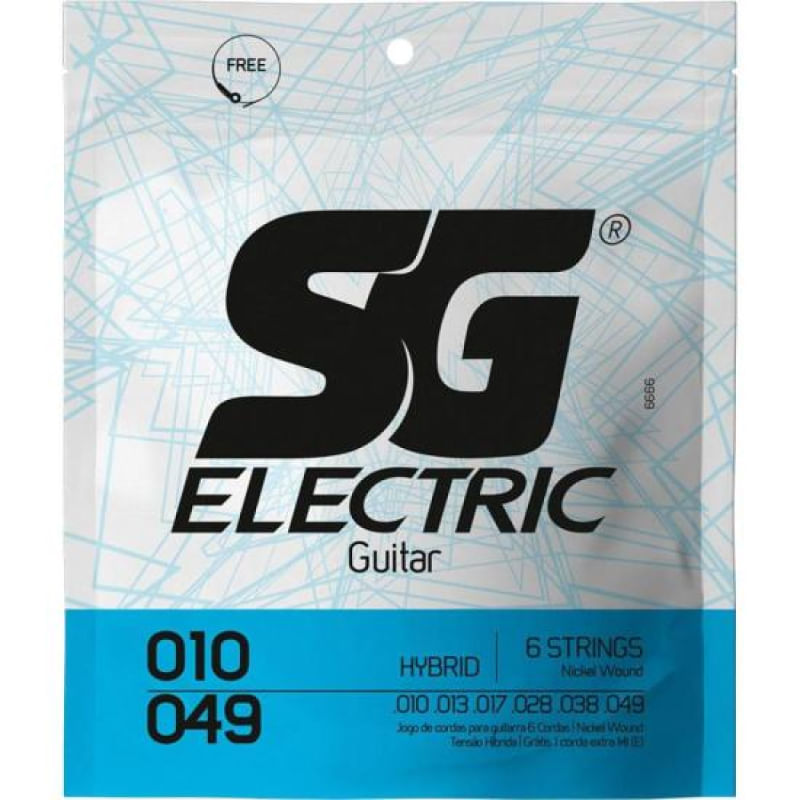 Corda SG 010 Níquel Hibrido para Guitarra