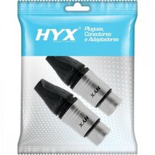 Conector XLR Fêmea 3 Pólos Niquelado HX082F HYXPCT / 2