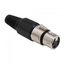Conector Cannon XLR Fêmea JCCN0004 Plástico Preto Storm pacote Com 5