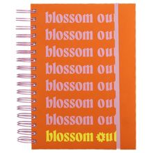 Meu plano perfeito: Florescer, planner anual não datado para adolescentes com capa dura neon, capa Blossom out   Planner 2025
