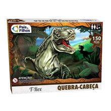 Quebra Cabeça Pais e Filhos Infantil Dinossauro 150 Peças