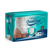 Roupa Íntima Descartável Qualifral Pants P/M 24 Unidades