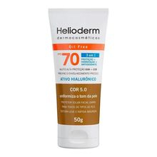 Helioderm Protetor Solar Facial Fps70 Cor 5.0 50g