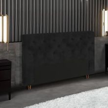 Cabeceira para Cama Box King Size Portobel Marcela com Revestimento em Suede