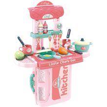 Replay Kids Bancada Maleta Cozinha Infantil Top Kitchen 3 em 1 - 1833 SHINY TOYS