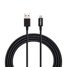 CABO USB LIGHTNING 1.2M PVC PRETO EUAL12PP (APPLE)