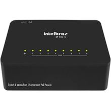 Switch 8 Portas Fast Ethernet SF 800 Q+ Preto Intelbras