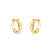 Brinco Argola pequeno de Ouro 18k Facetada