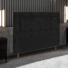 Cabeceira para Cama Box Casal Portobel Cintia com Revestimento em Suede
