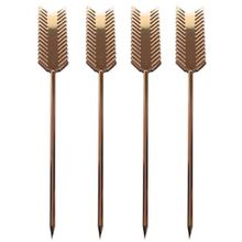 Conjunto de Espetinhos para Petiscos Fracalanza 26274 em Aço Inox Cobre - 4 Peças