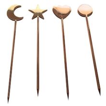 Conjunto de Espetinhos para Petiscos Fracalanza 26270 em Aço Inox Cobre - 4 Peças