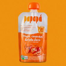 Papinha Orgânica de Maçã, Cenoura e Batata-Doce 100g - Papapá