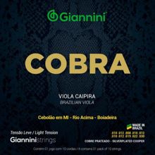 Encordoamento Para Viola Aço Leve Série Cobra Giannini GESVL