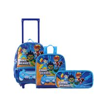 Kit Mochilete Lancheira Estojo Heróis dos Jogos
