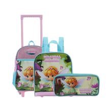 Kit Mochilete Lancheira Estojo Jardim Mágico