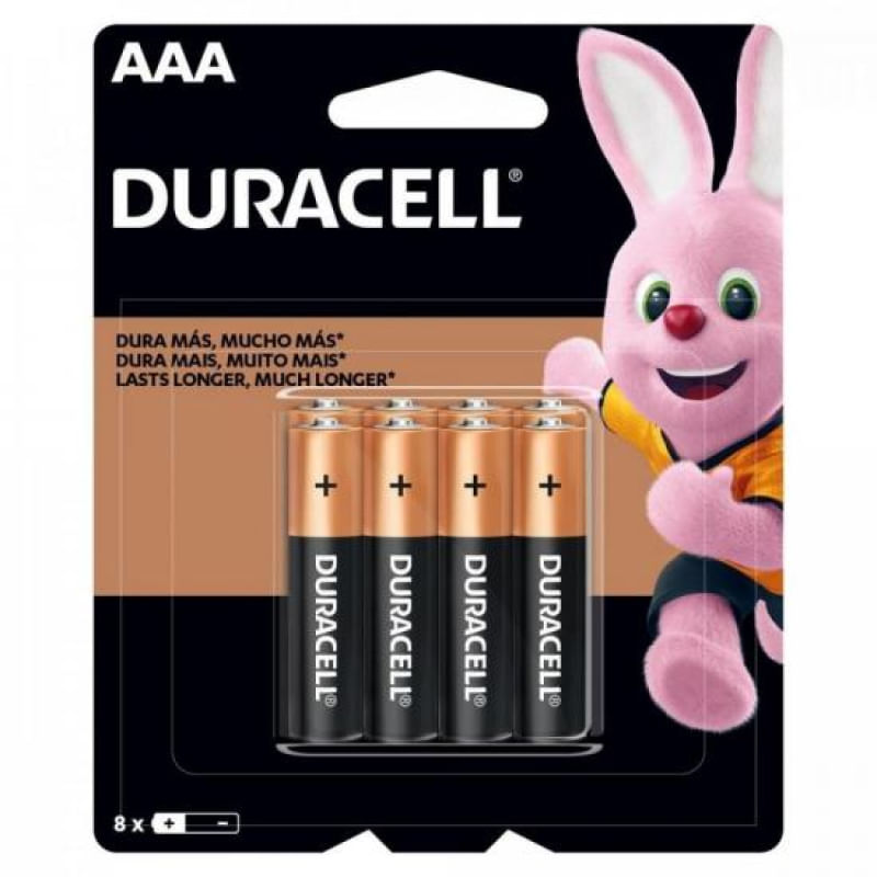 Pilha Alcalina 1,5v AAA MN2400 (Com8 Pilhas) Duracell