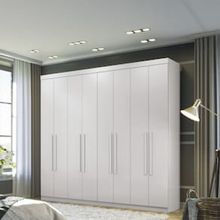 Guarda-Roupa Casal Santos Andirá Master New com 8 Portas, 4 Gavetas e 10 Prateleiras – 238,8cm de largura